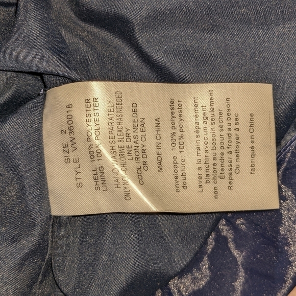 Draped Bodice Ruched Strapless Cocktail Dress in Rich Navy by White by Vera Wang - Picture 5 of 6